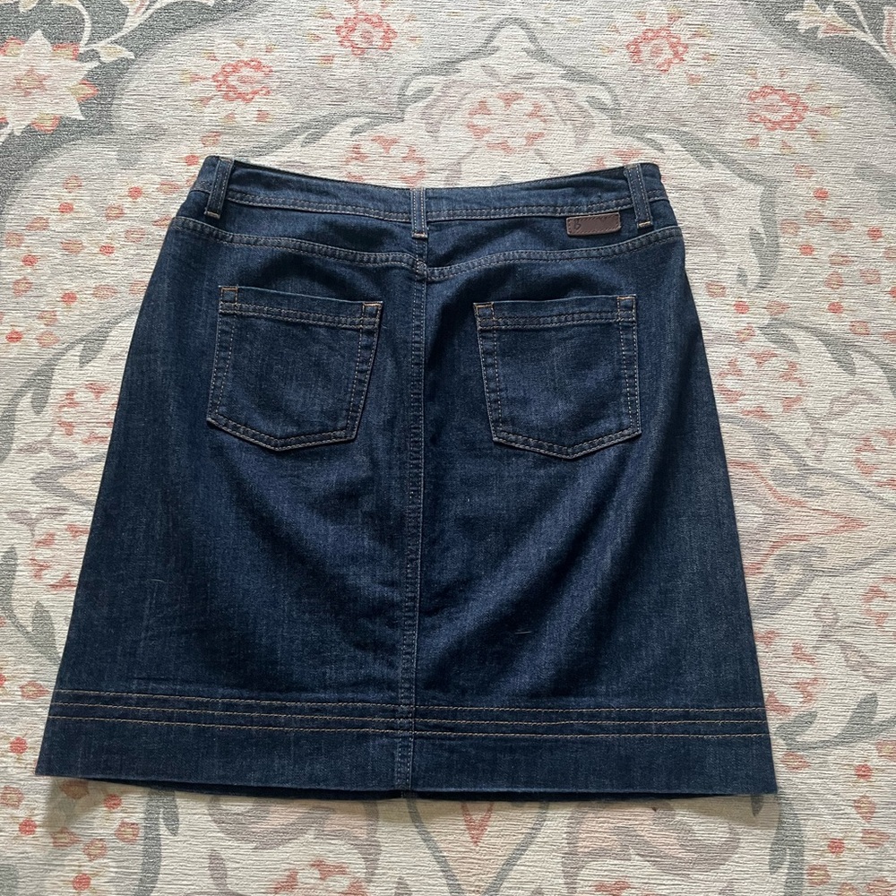 Boden Elegant Dark Blue Denim mini Skirt - Picture 2 of 5